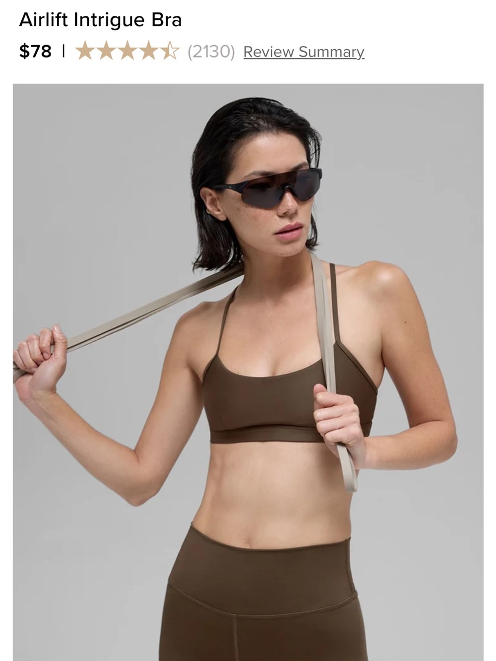 ALO Yoga Airlift Intrigue Bra - Brown